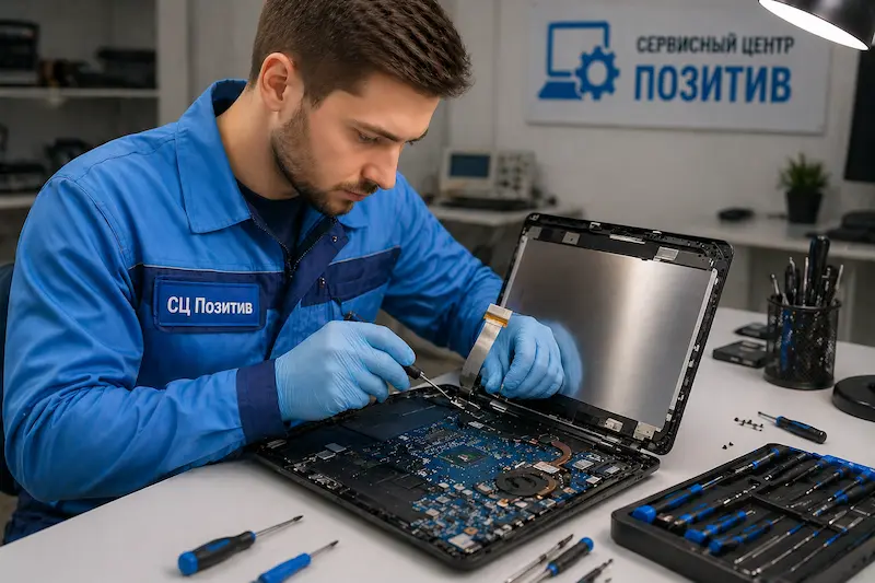 Ремонт шлейфа матрицы ноутбука в Шелехове