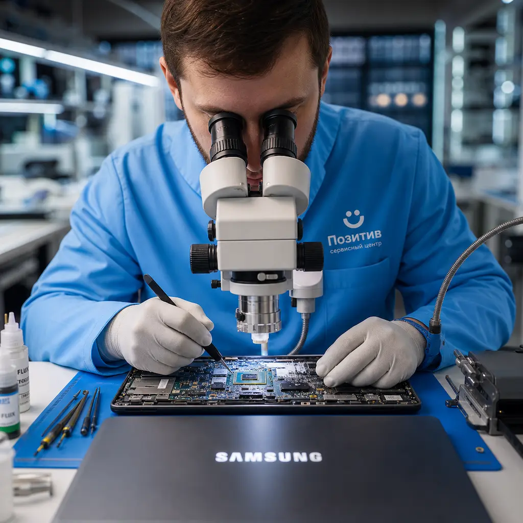 Замена видеокарты ноутбука Samsung в Шелехове