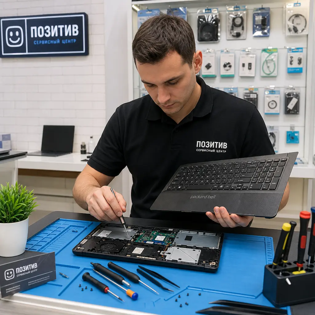заменить клавиатуру на ноутбуке Packard Bell в Шелехове
