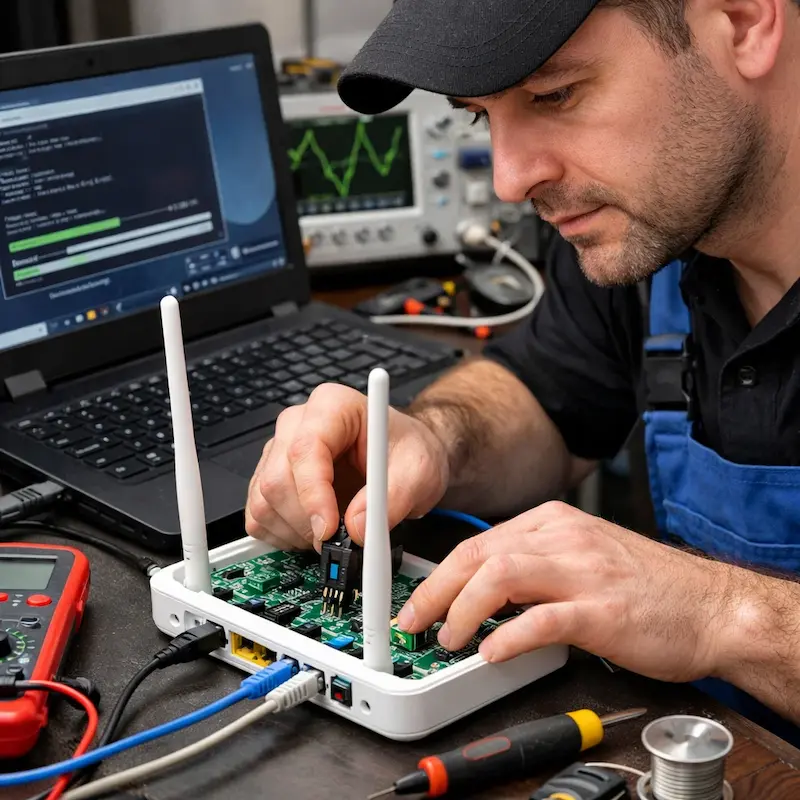 Перепрошивка WiFi роутера в Шелехове