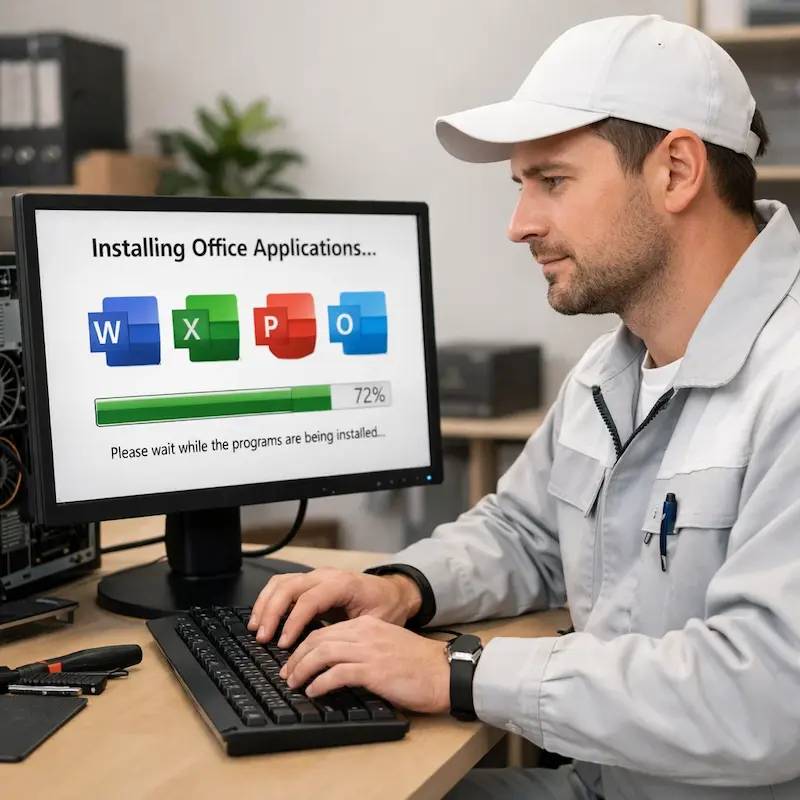 установка офисных программ на компьютер в Шелехове