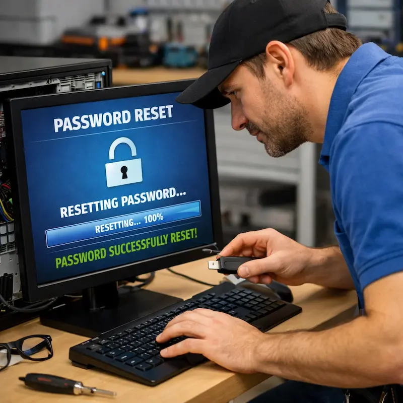 Сброс пароля от компьютера в Шелехове