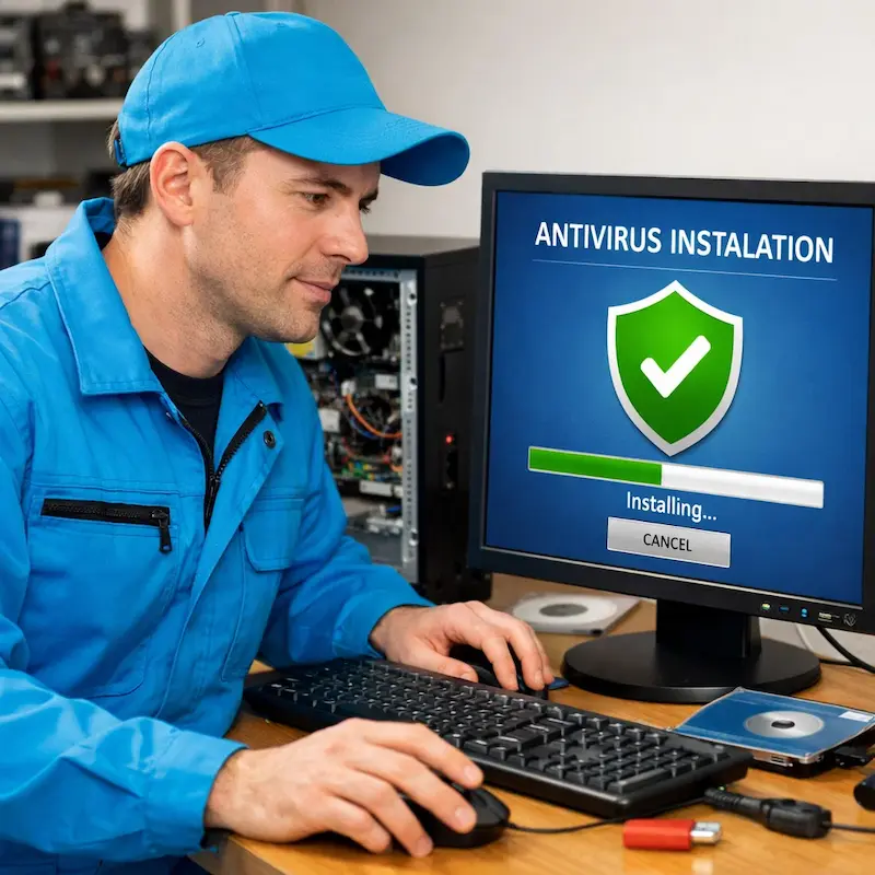 Установка антивируса на ноутбук в Шелехове