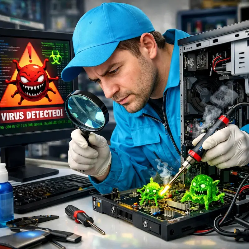 Вылечить компьютерный вирус в Шелехове